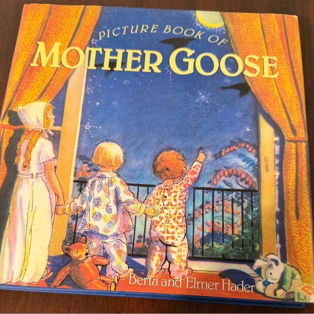 Picture Book of Mother Goose Nursery Rhymes by Berta and Elmer Hader 1987 DJ/HC